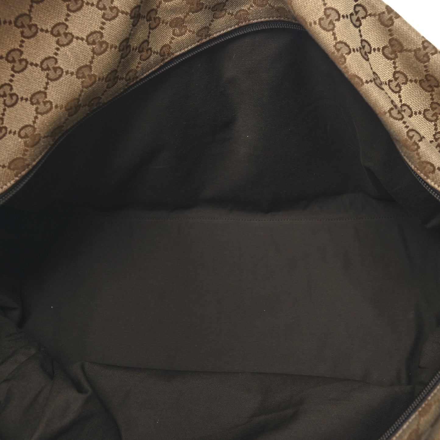 GG Monogram Web Large Collapsible Carry On Duffle Beige Brown