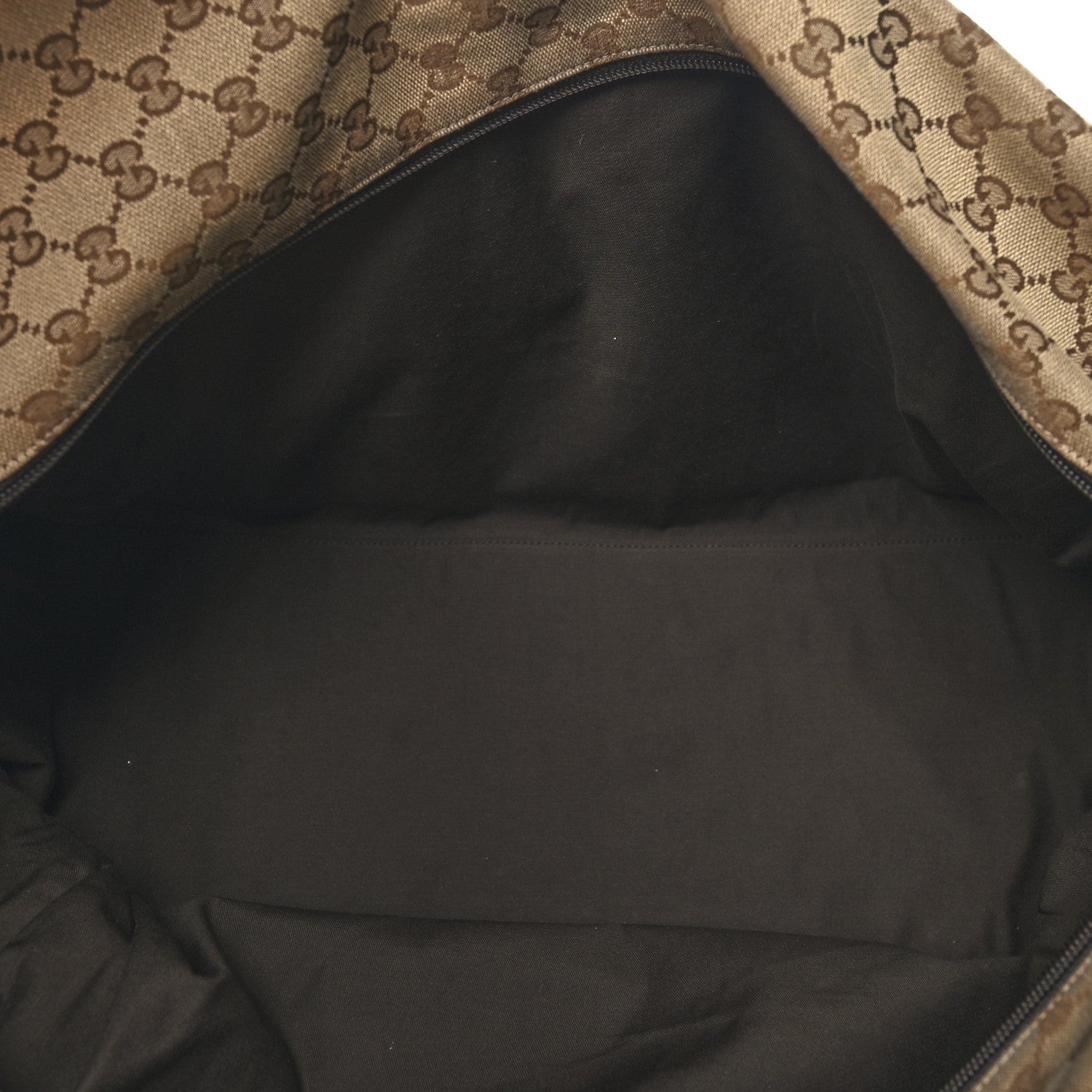 Gucci GG Monogram Web Large Collapsible Carry On Duffle Beige Brown 5 of 12