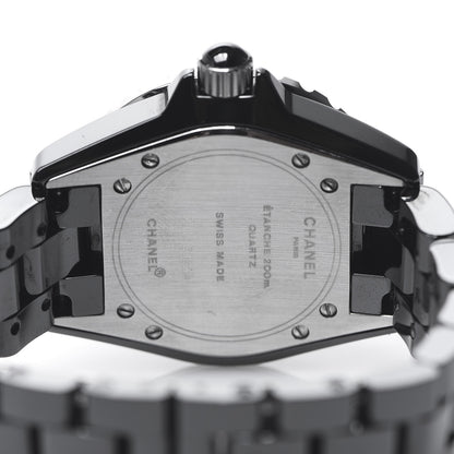 Chanel Stainless Steel Ceramic 33mm J12 Quartz Watch Black 4 of 6
