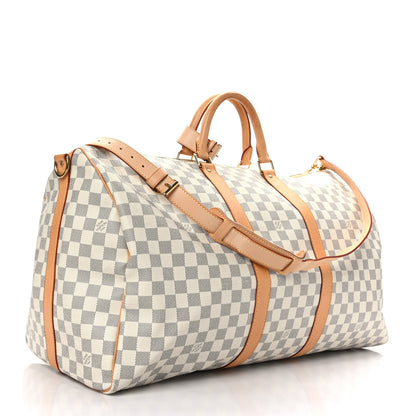Louis Vuitton Damier Azur Keepall Bandouliere 55 3 of 11