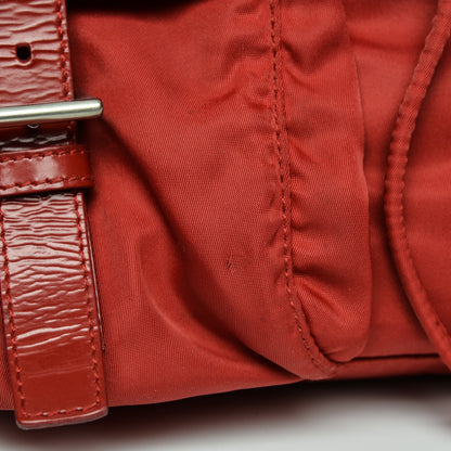 Prada Nylon Vela Small Backpack Rosso 7 of 11