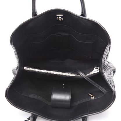Chanel Calfskin Perforated Up In The Air Tote Black 5 of 13