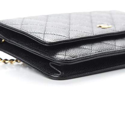 Chanel Caviar Quilted Wallet On Chain WOC Black 10 of 12