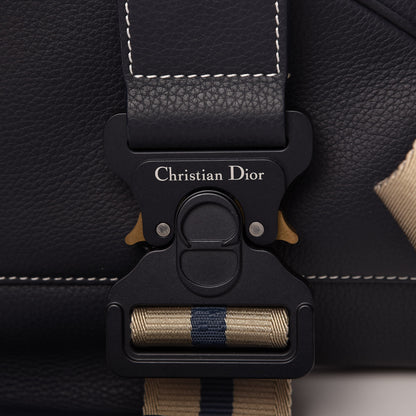 Christian Dior Grained Calfskin Kim Jones Saddle Bag Navy Blue 11 of 11