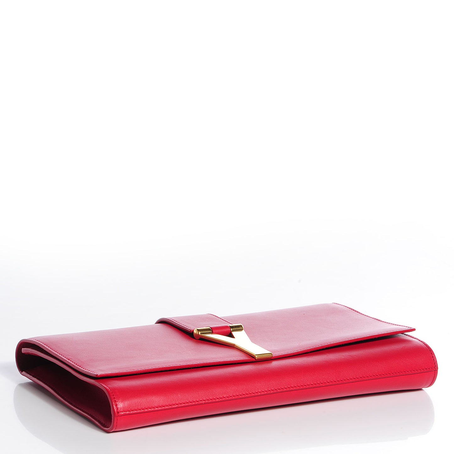 Calfskin Classic Y Clutch Red