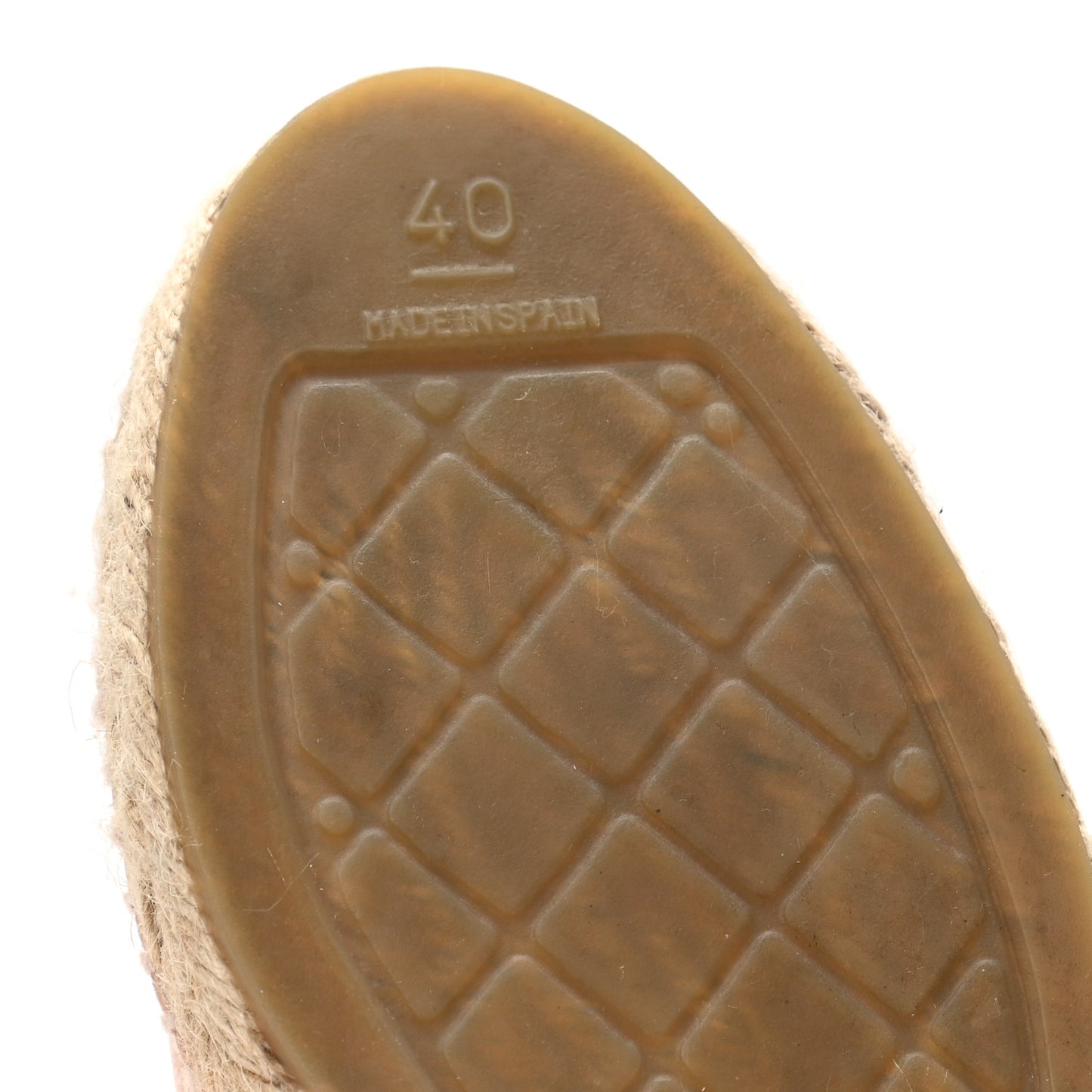 Lambskin CC Espadrilles 40 Nude