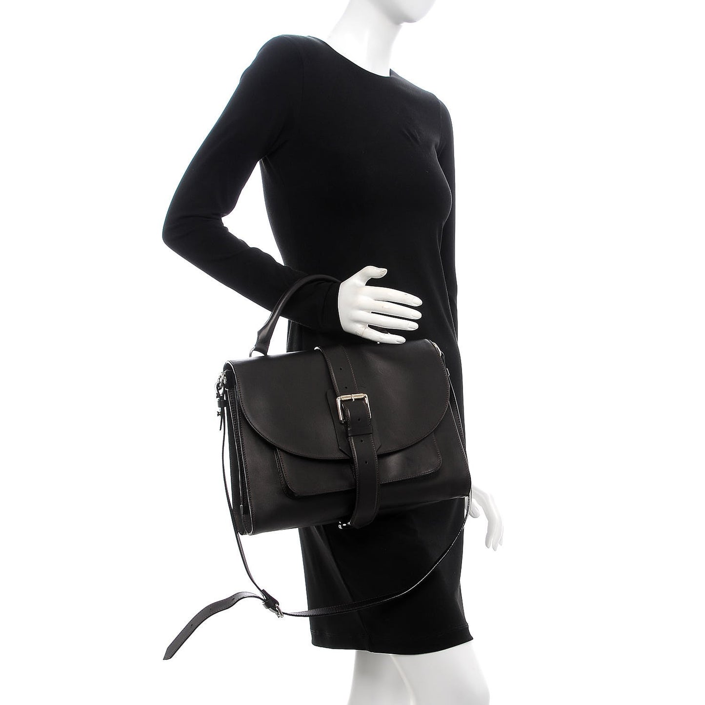 Calfskin Ciclone Buckle Top Handle Bag Burgundy