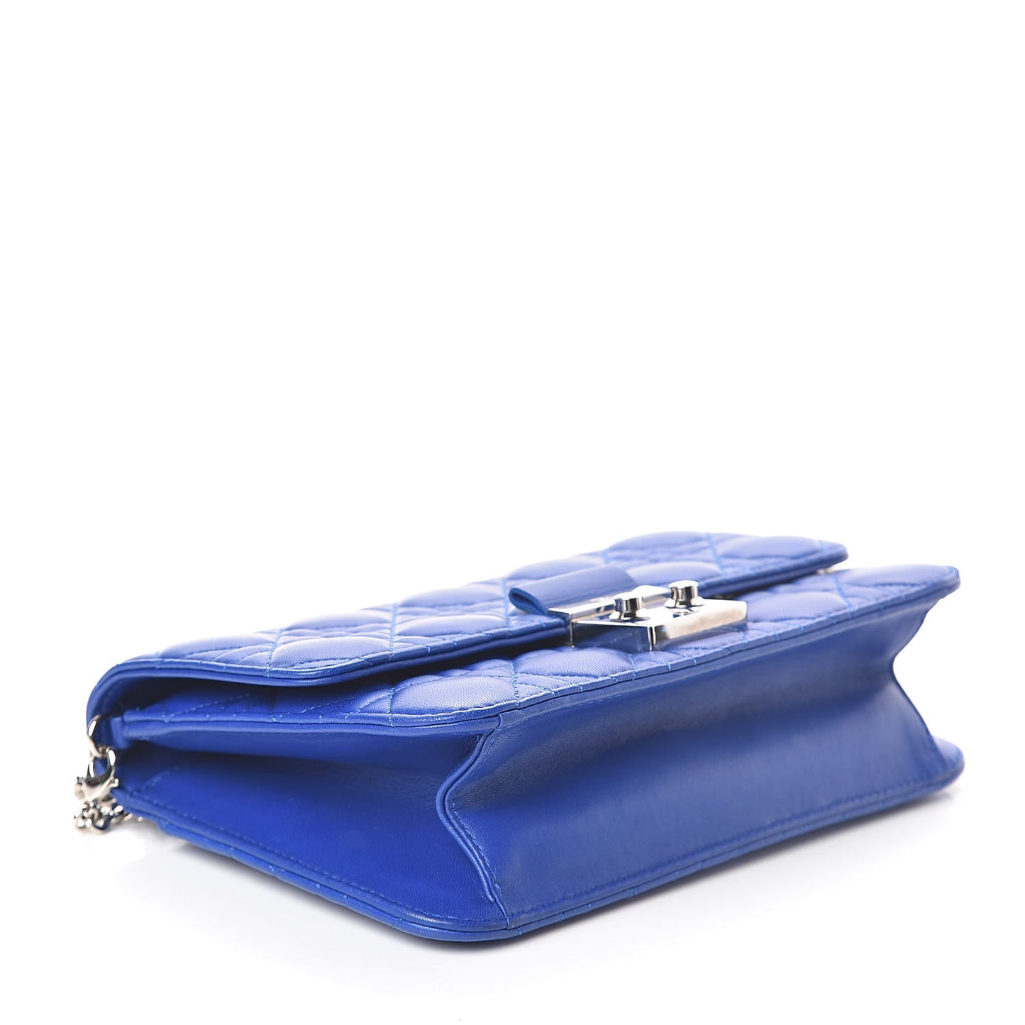 Lambskin Cannage Miss Dior Promenade Pouch Blue
