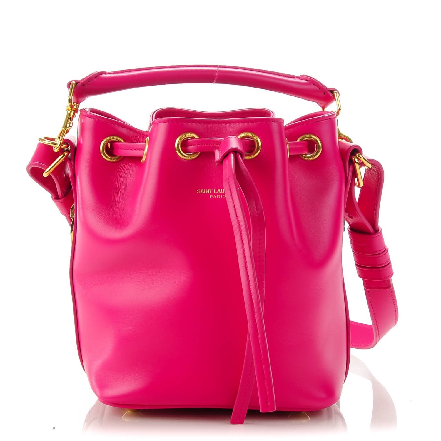 Saint Laurent Calfskin Small Emmanuelle Bucket Bag Fuchsia 1 of 7