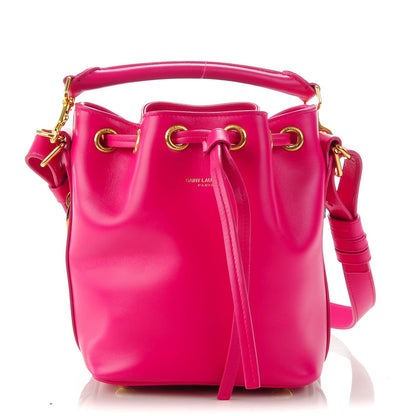 Saint Laurent Calfskin Small Emmanuelle Bucket Bag Fuchsia 1 of 7