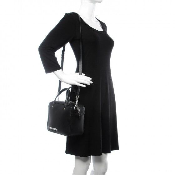 Shiny Day Calfskin XS Triangle Square Bag Black