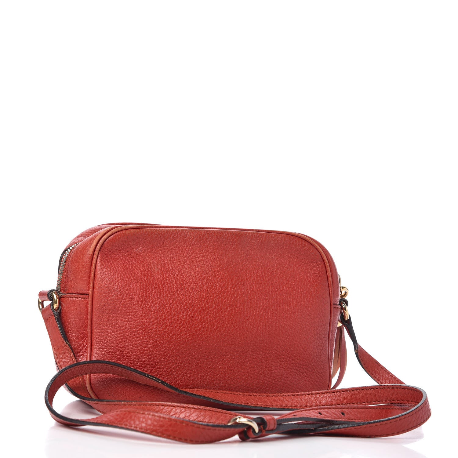 Gucci Pebbled Calfskin Small Soho Disco Bag Tabasco Red 3 of 12