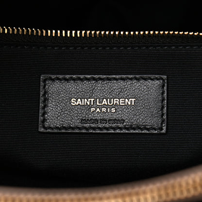 Saint Laurent Calfskin Y Quilted Monogram Medium Loulou Chain Satchel Dark Beige 6 of 10