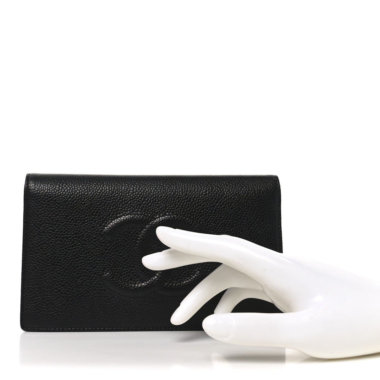 Chanel Caviar Timeless CC Yen Wallet Black 2 of 8