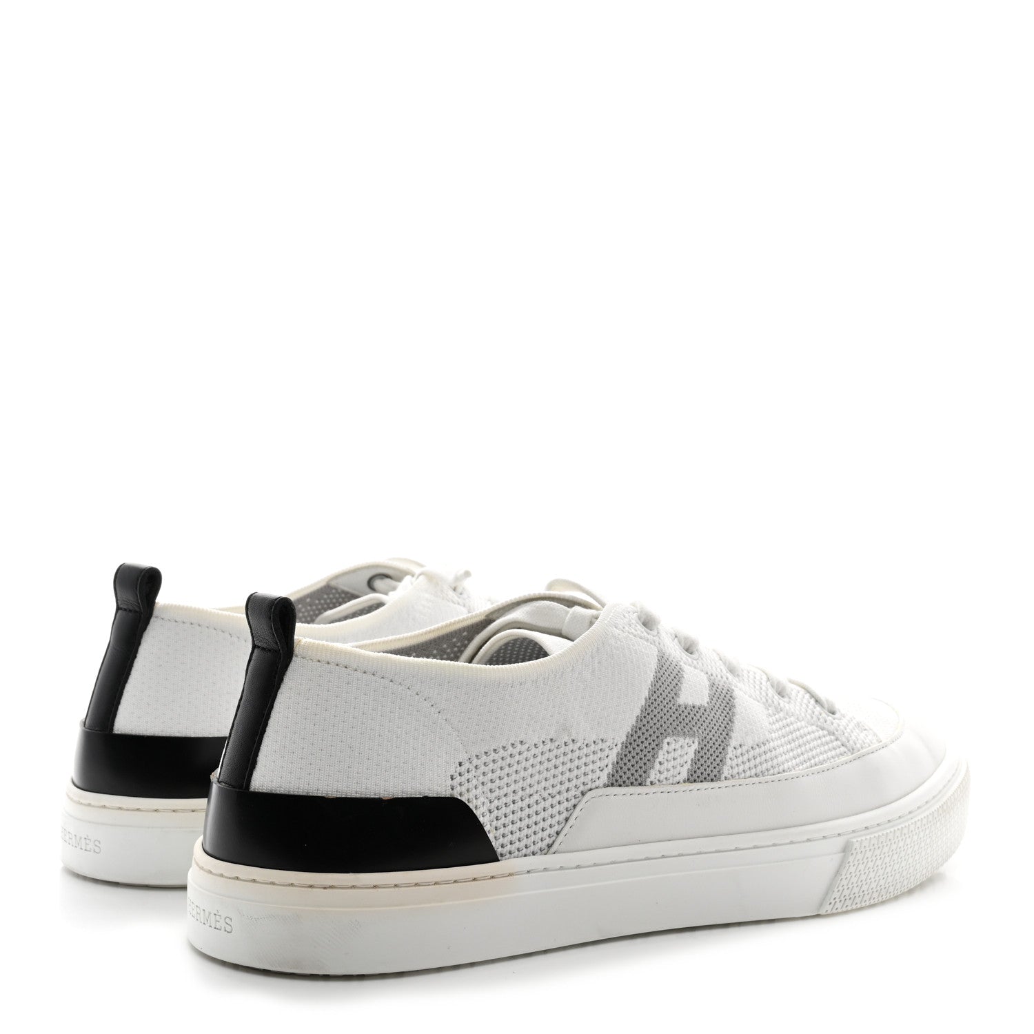 Hermes Calfskin Deep Sneakers 43 White Multicolor 4 of 10