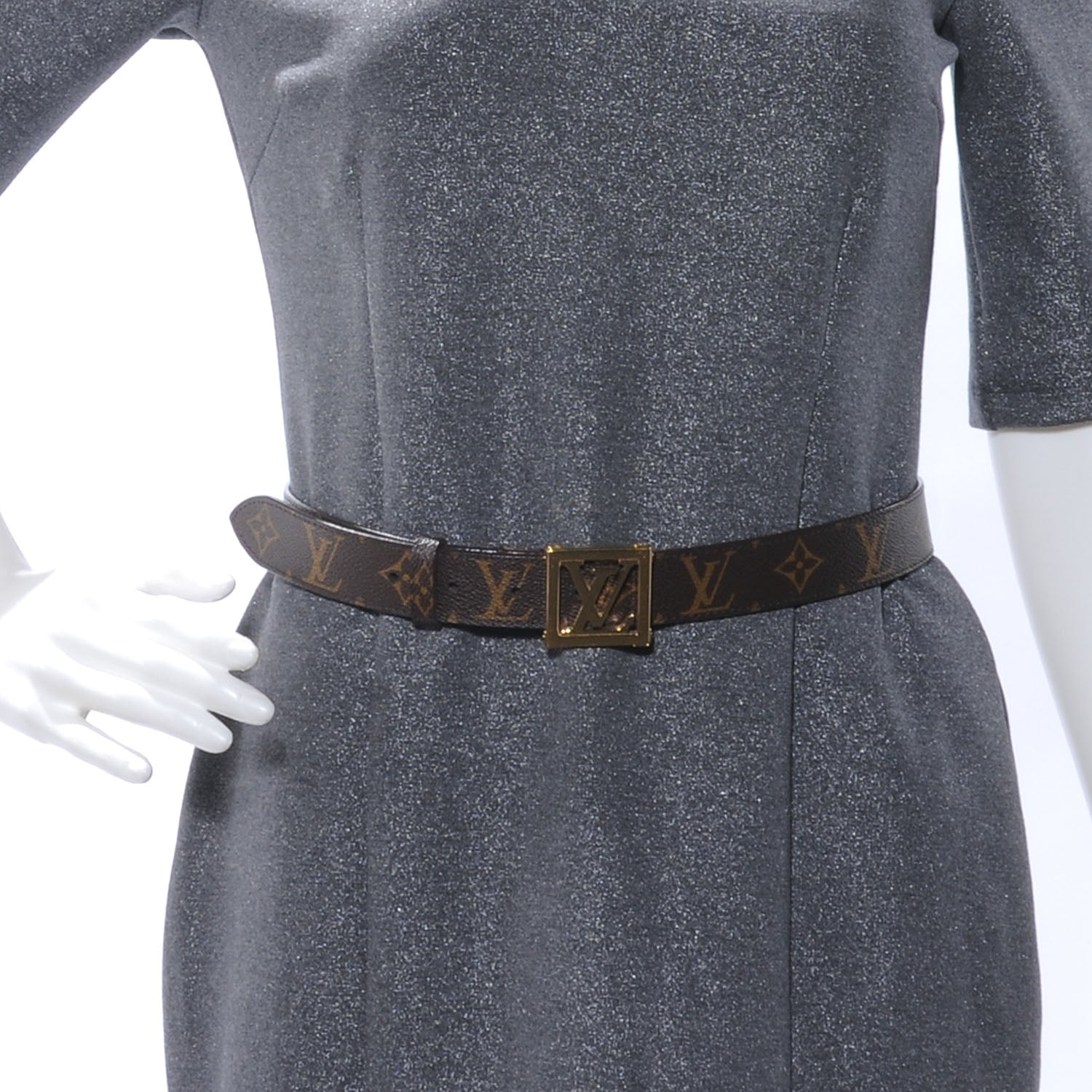 Louis Vuitton Monogram LV Frame Belt 80 32 2 of 7