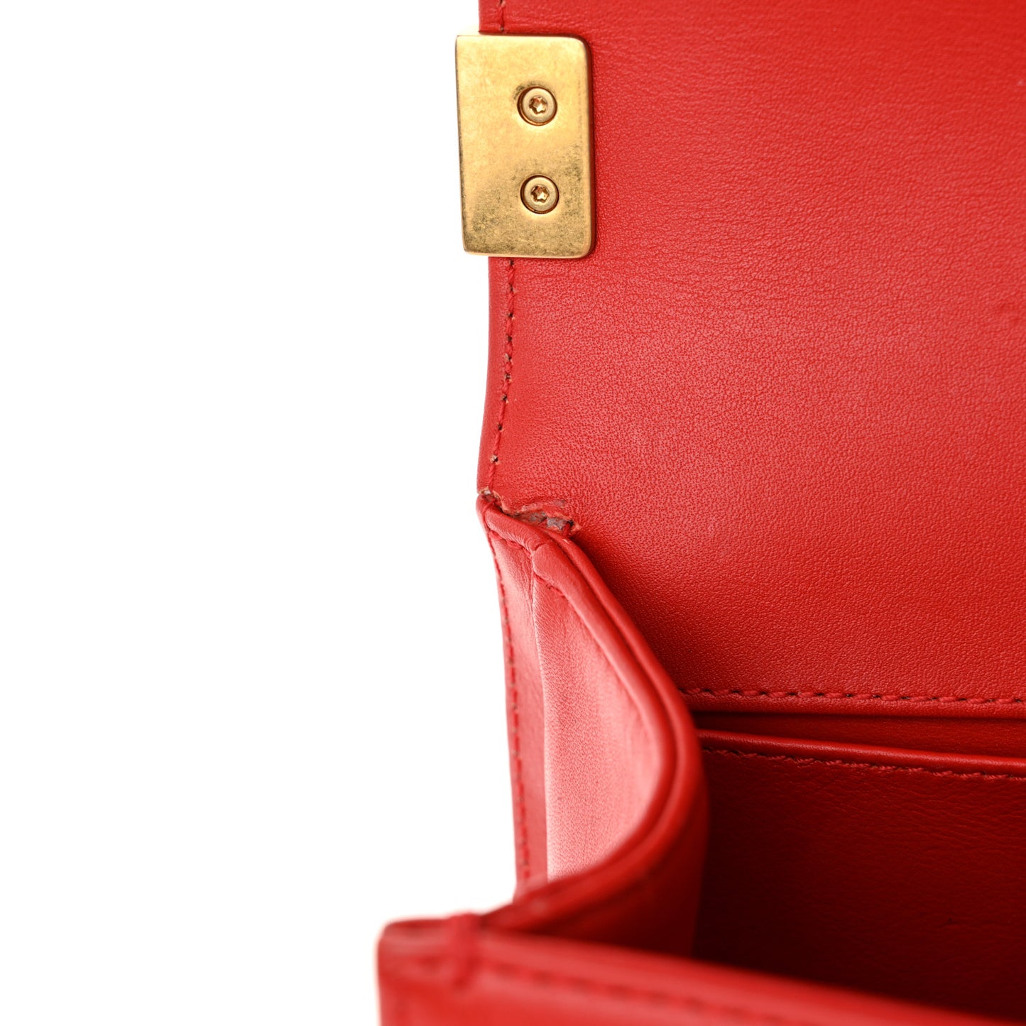Snakeskin Medium Boy Flap Red