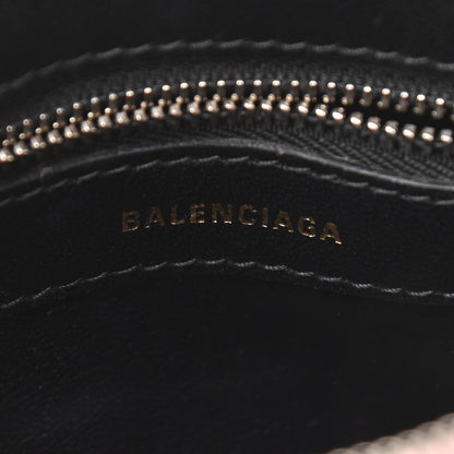 Balenciaga Signature Grained Calfskin Logo XXS Ville Top Handle Bag Rose Bubblegum Black 6 of 11