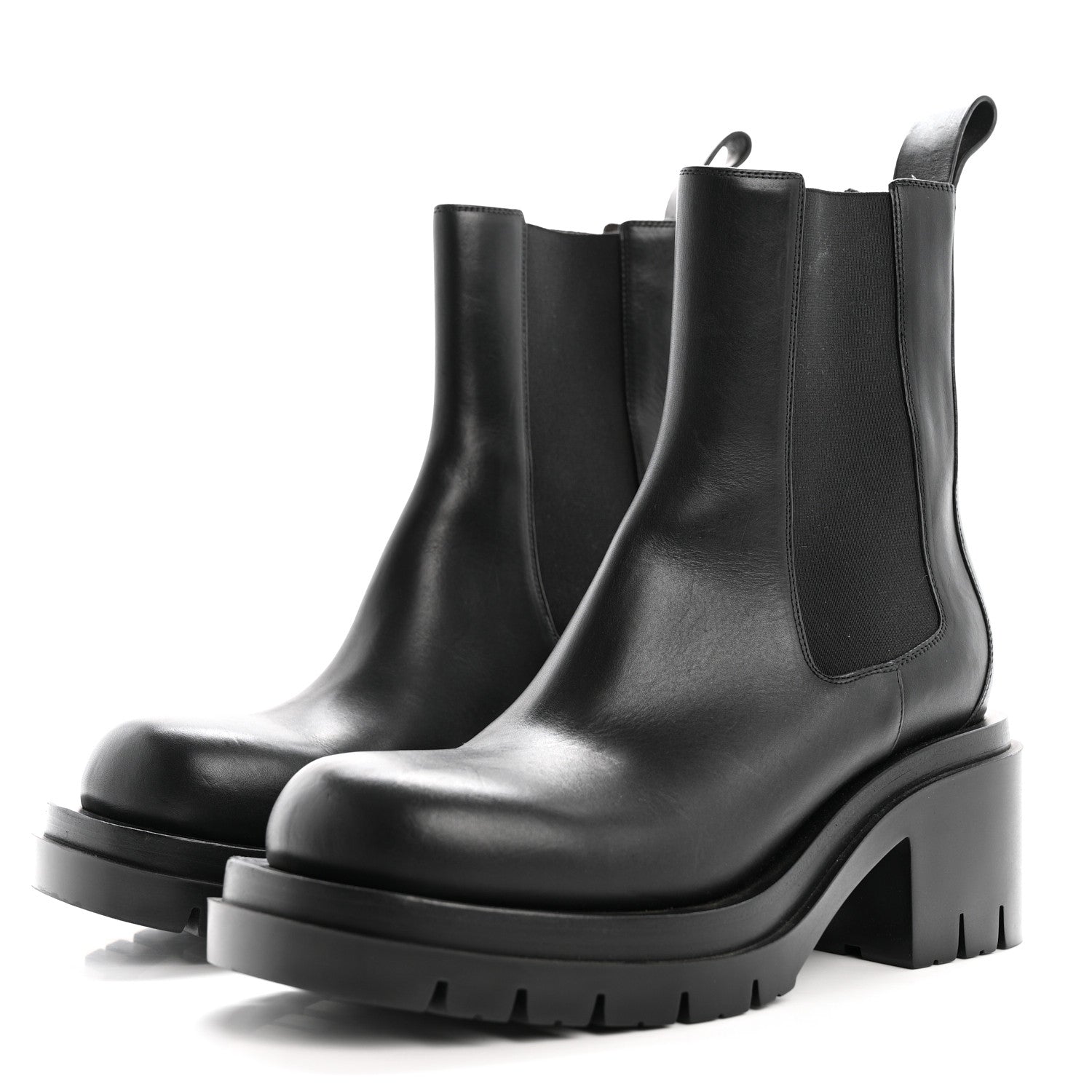 Bottega Veneta Calfskin The Lug Chelsea 30/70mm Ankle Boots 40 Black 3 of 8