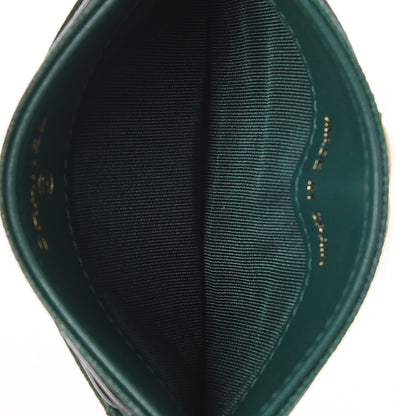 Chanel Caviar Quilted Boy Card Holder Green 5 of 9