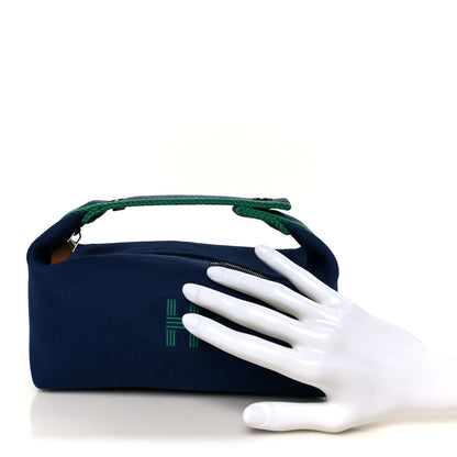 Hermes Canvas Small Bride-A-Brac Pouch Marine 2 of 9