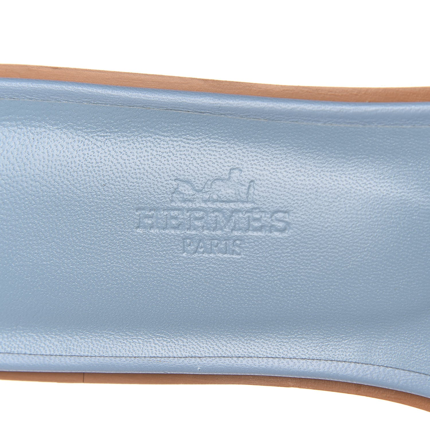Hermes Cotton Canvas Oran Sandals 39.5 Multicolor Bleu Dorset 7 of 11