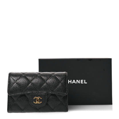 Chanel Caviar Quilted Flap Card Holder Wallet Black 9 of 9