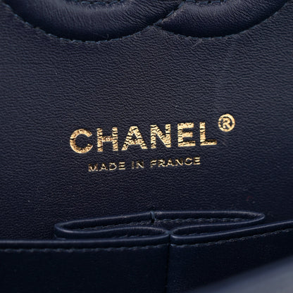 Chanel Caviar Quilted Medium Double Flap Dark Blue 6 of 13