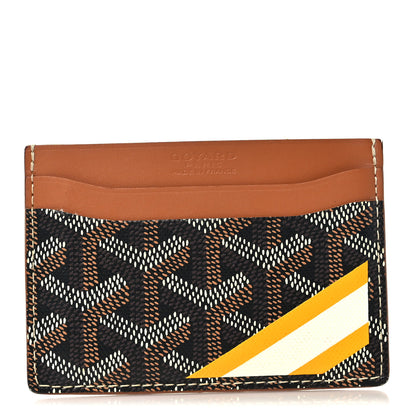 Goyard Goyardine Stripe Saint Sulpice Card Holder Black Gold 1 of 7