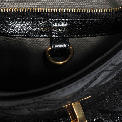 Marc Jacobs Lacquered Goatskin Quilting Class Satchel Black 6 of 10