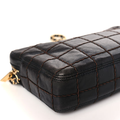 Chanel Lambskin Quilted Chocolate Bar Camera Case Black 8 of 12