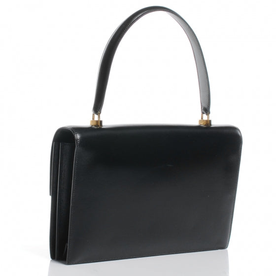 Hermes Box Leather Cadena Flap Black 3 of 8