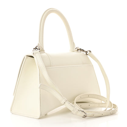 Balenciaga Grained Calfskin Small Hourglass Top Handle Bag White 3 of 16