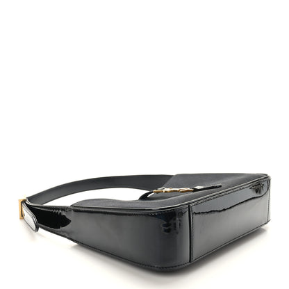 Saint Laurent Silk Satin Calfskin Le 5 A 7 Hobo Black 7 of 17