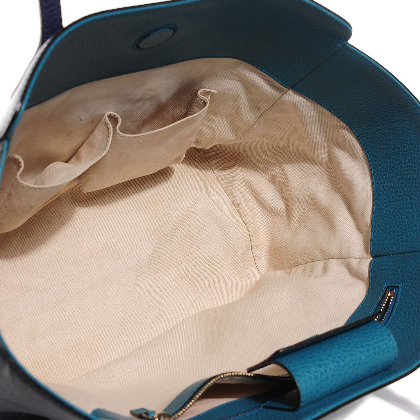 Dollar Calfskin Small Swing Tote Classic Marine Deep Cobalt