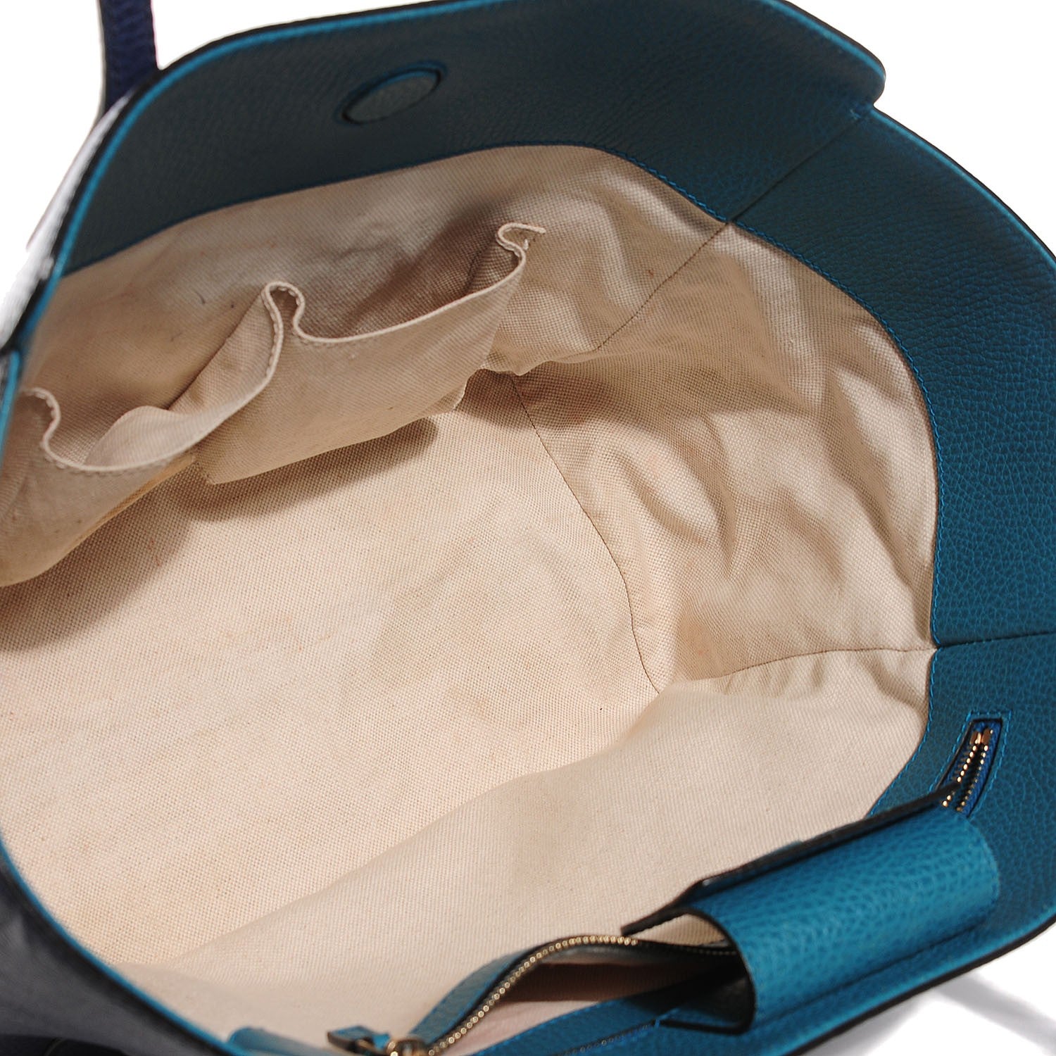 Gucci Dollar Calfskin Small Swing Tote Classic Marine Deep Cobalt 5 of 9