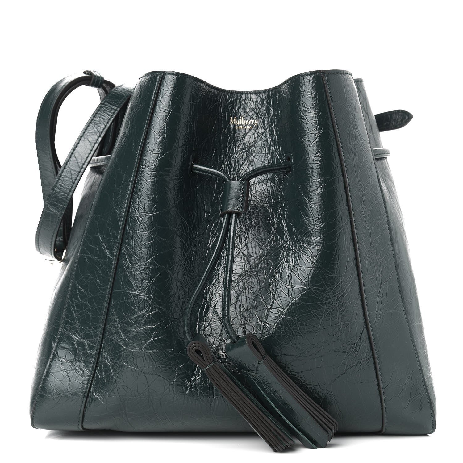 Mulberry Spongy Patent Small Millie Dark Green 1 of 10