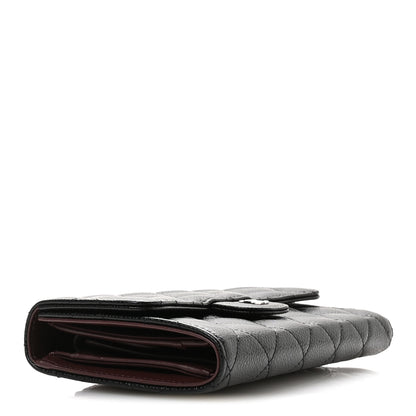 Chanel Caviar Quilted Large Flap Wallet Black 4 of 9