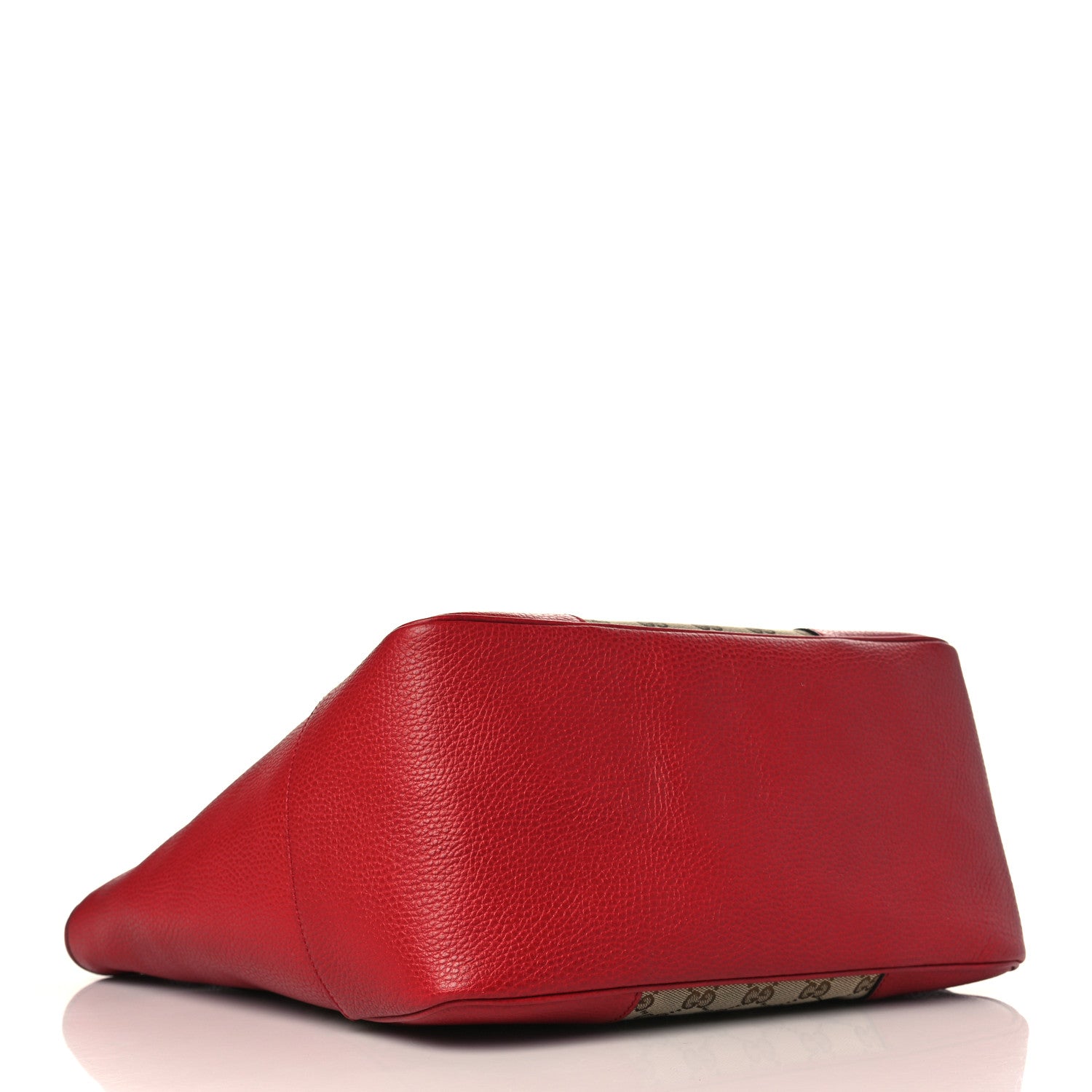 Gucci Monogram Bree Zippered Tote Beige Red 4 of 9
