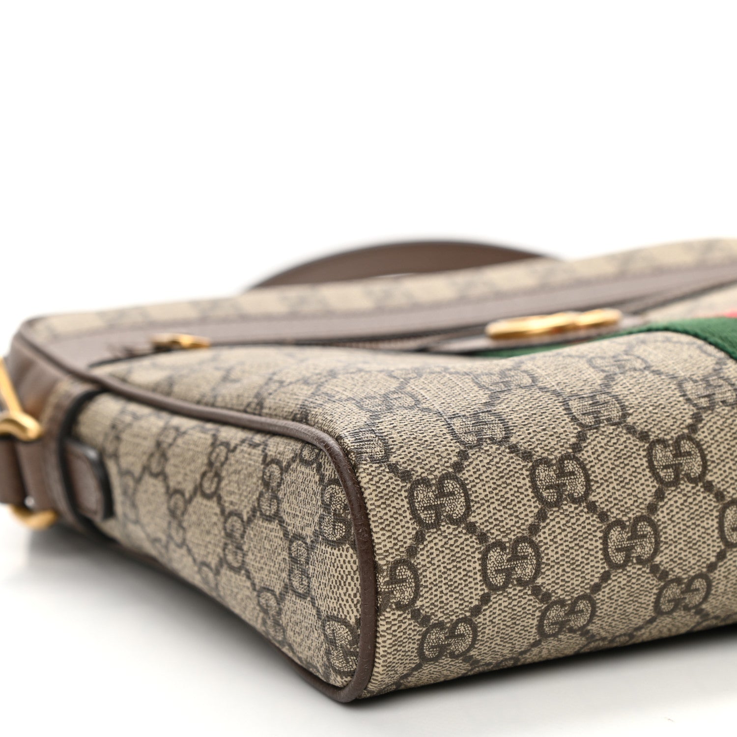Gucci GG Supreme Monogram Web Medium Ophidia Messenger Bag Brown 9 of 11