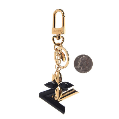 Louis Vuitton Lacquered Metal Twist Bag Charm Key Holder Black 2 of 3