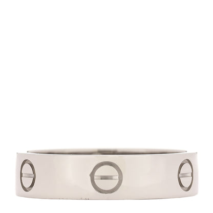 Cartier 18K White Gold 5.5mm LOVE Ring 63 10.5 1 of 5