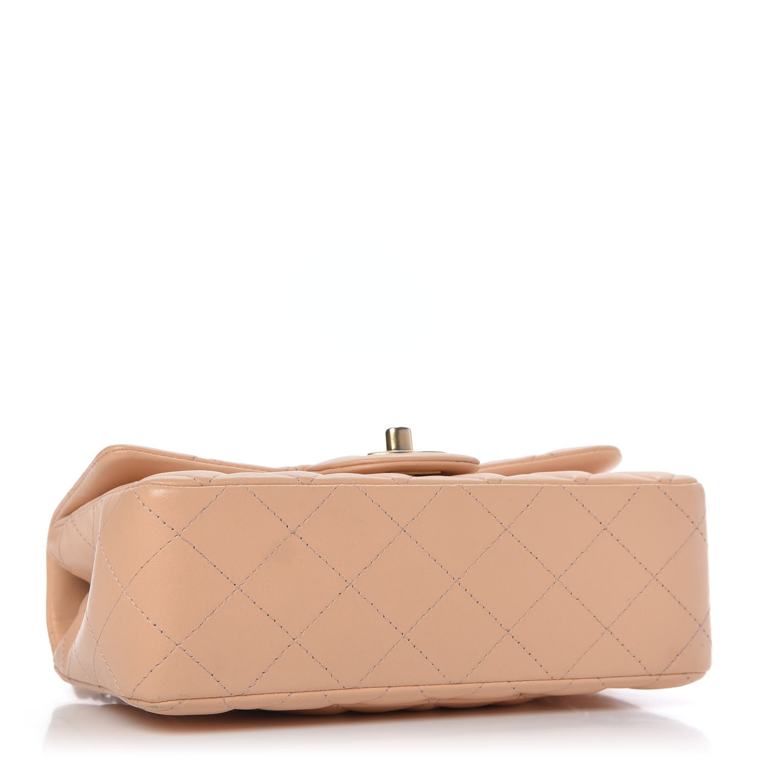 Chanel Lambskin Quilted Mini Rectangular Flap Beige 4 of 11