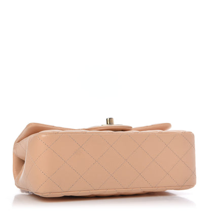 Chanel Lambskin Quilted Mini Rectangular Flap Beige 4 of 11