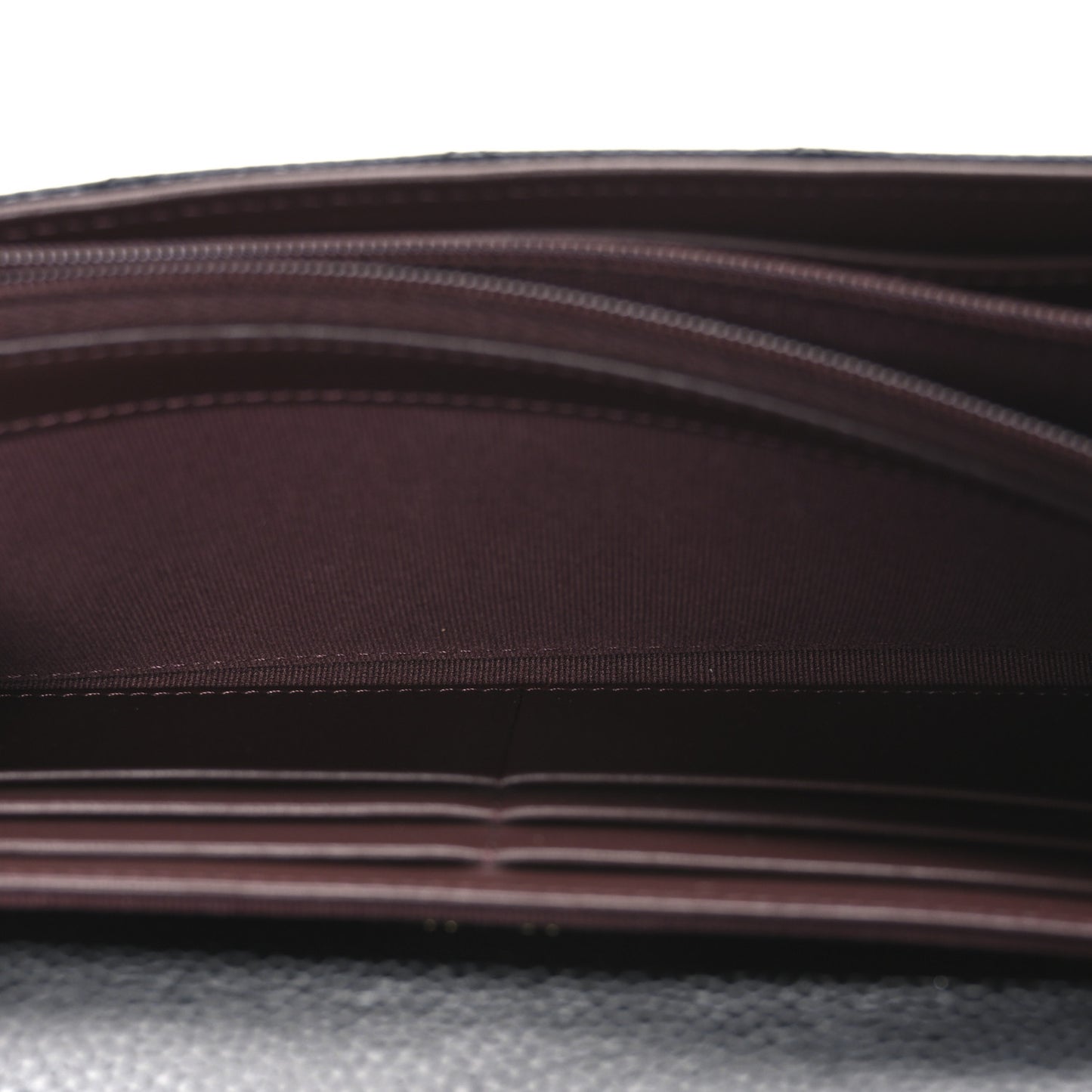 Caviar Quilted Large Gusset Flap Wallet Black