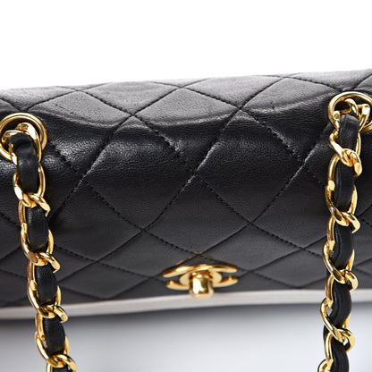 Chanel Lambskin Quilted Single Flap White Black 17 of 18