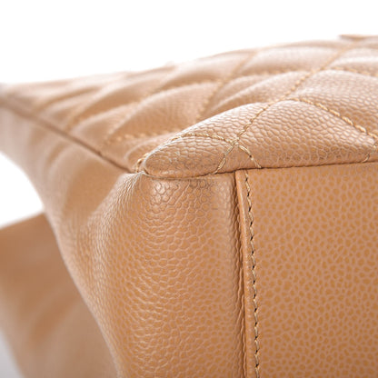 Chanel Caviar Quilted Grand Shopping Tote GST Beige 10 of 25