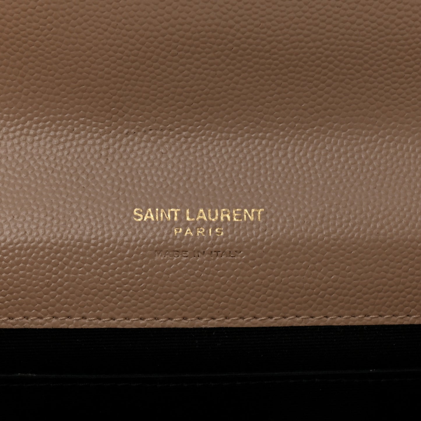 Grain De Poudre Matelasse Chevron Monogram Envelope Clutch Dark Beige