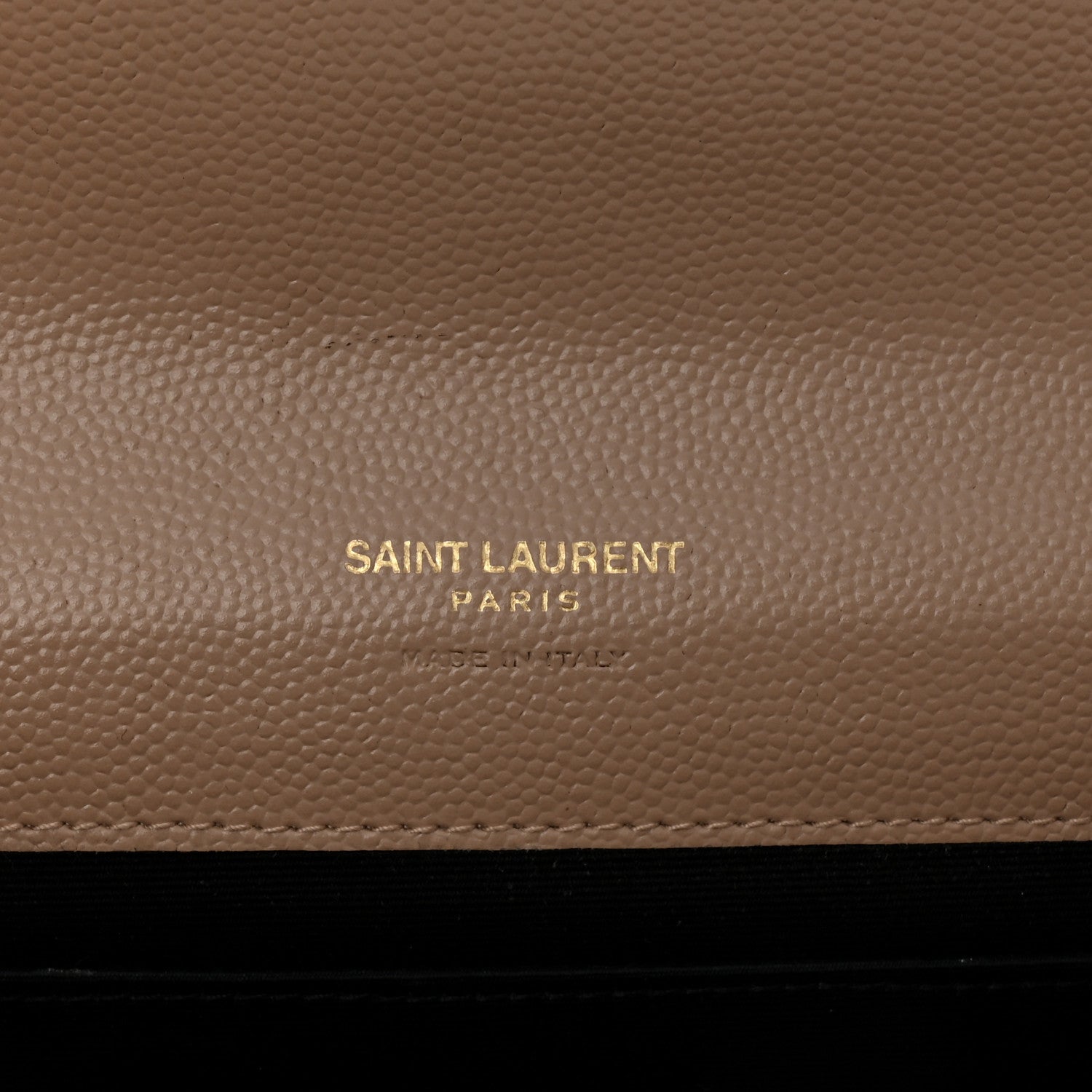 Saint Laurent Grain De Poudre Matelasse Chevron Monogram Envelope Clutch Dark Beige 6 of 11