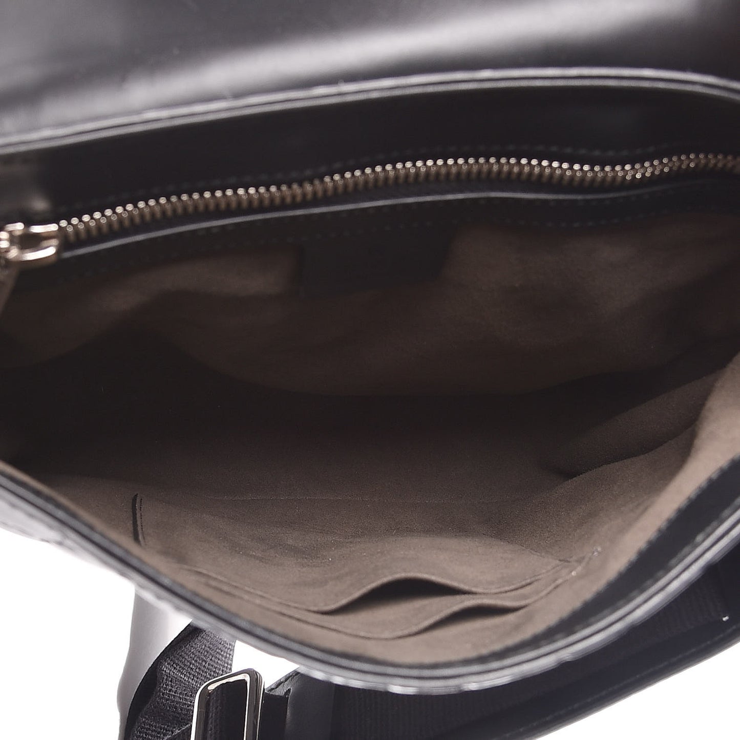Guccissima Signature Single Buckle Flap Messenger Bag Black